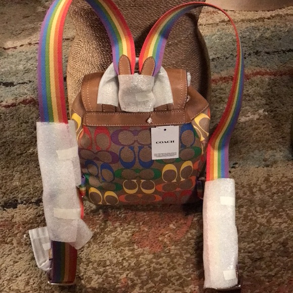 Coach rainbow signature pennie backpack - Picture 7 of 9